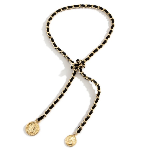 Royalty Coin Pendant Chain – Adjustable Gold Necklace, Choker or Lariat - Picture 3 of 8